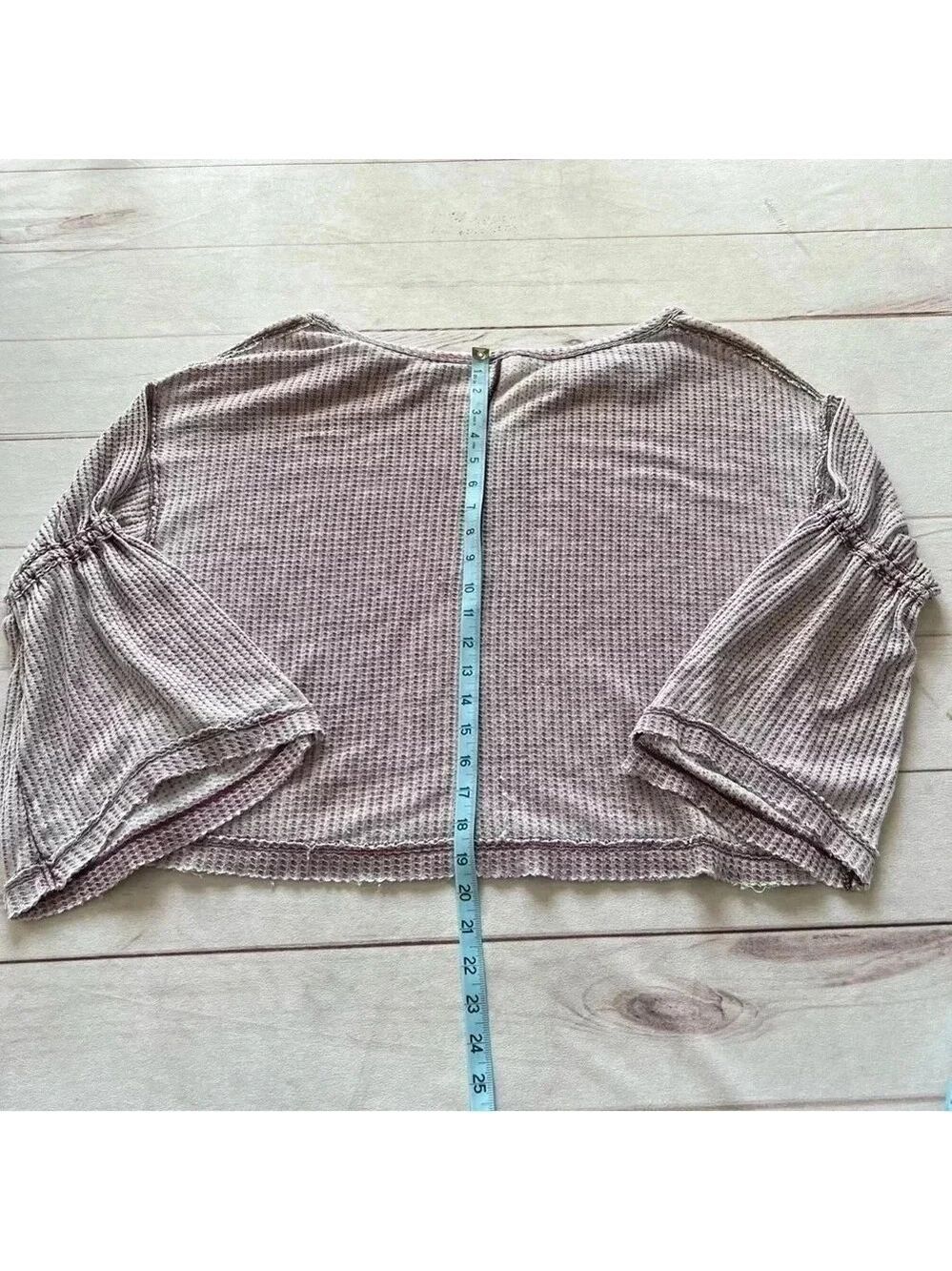 WE The Free Free People Womens XS Lavender Long Flare Thermal Sleeve Sh… - Picture 7 of 7